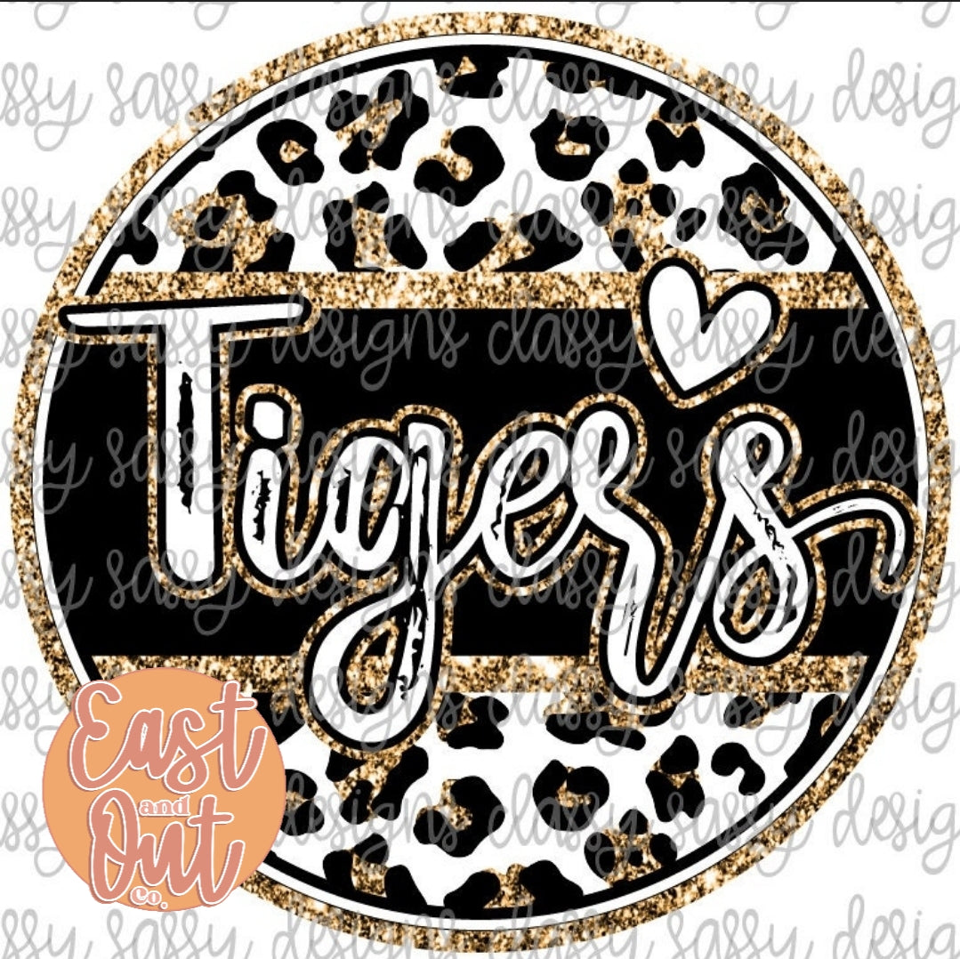 Tigers Faux Glitter Leopard