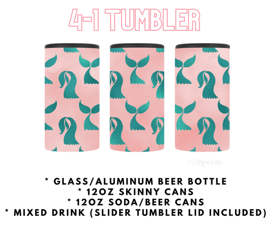 Mermaid Tails- 4-1 Tumbler